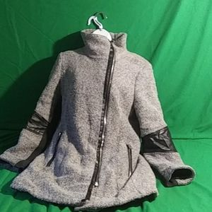 Calvin klein medium gray/black wool jacket